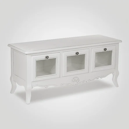 Тумба Деревянная Белая для Прихожей "White Perfection"