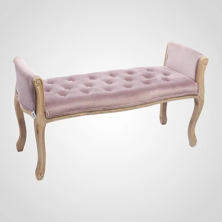 Интерьерная Бархатная Розовая Банкетка