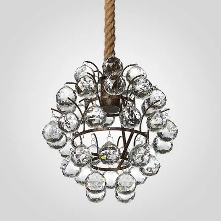 Люстра на Канате в Стиле Лофт "Кристалл"