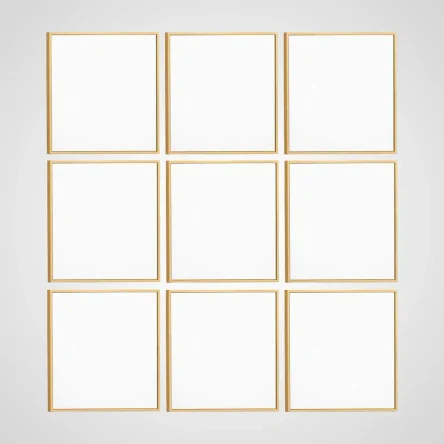 Настенное интерьерное зеркало квадрат АВАНГАРД