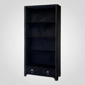 Интерьерный Широкий Стеллаж "Черный Бархат"