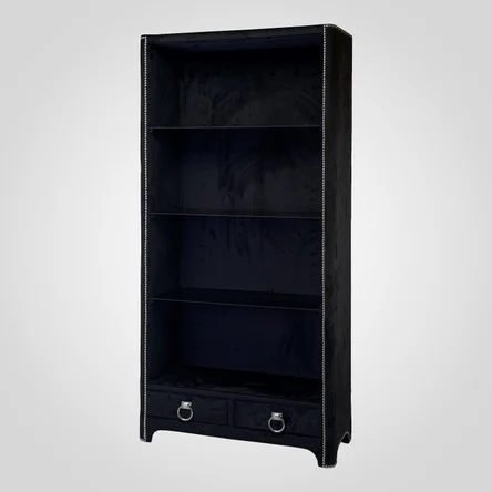 Интерьерный Широкий Стеллаж "Черный Бархат"