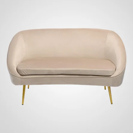 Интерьерный Кремовый Бархатный Диван