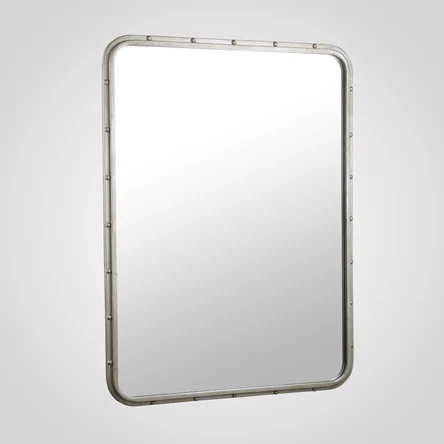 Серебристое Металлическое Настенное Зеркало