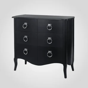 Деревянный Черный Широкий Комод на 6 Ящиков "Black"