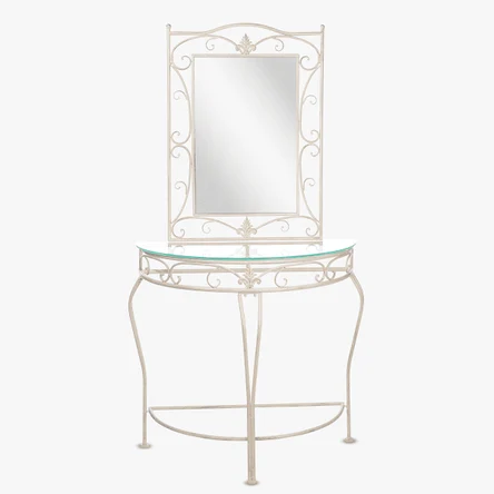Консоль с зеркалом Белый ажур