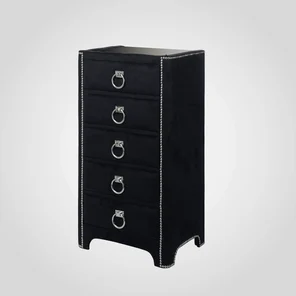 Интерьерный Комод на 5 Ящиков "Черный Бархат"