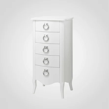 Деревянный Белый Комод на 5 Ящиков "White"