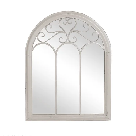 Зеркало - окно металлическое - Белый Ажур