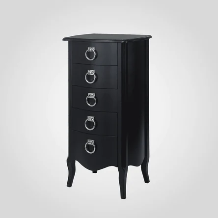 Деревянный Черный Комод на 5 Ящиков "Black"